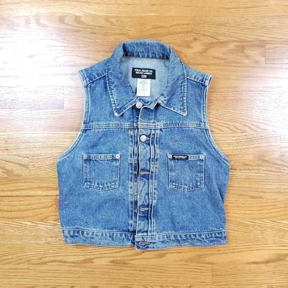 Vintage Polo Jeans Co. Ralph Lauren Denim Jeans Vest